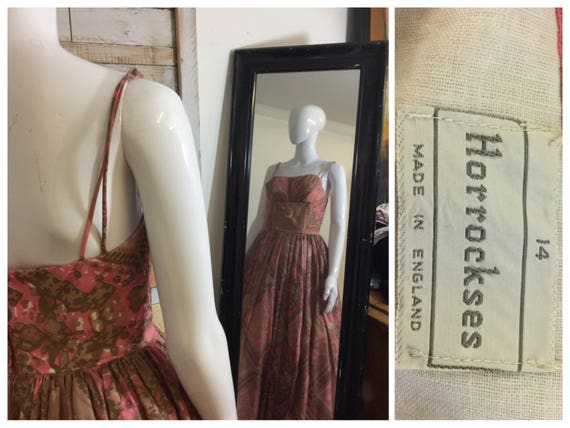 Romantic elegant Horrockses 1950s ball/evening wed