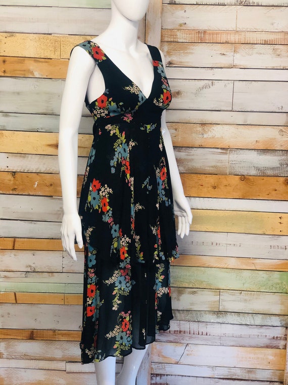Ossie Clark 1970's floral chiffon dress in Celia