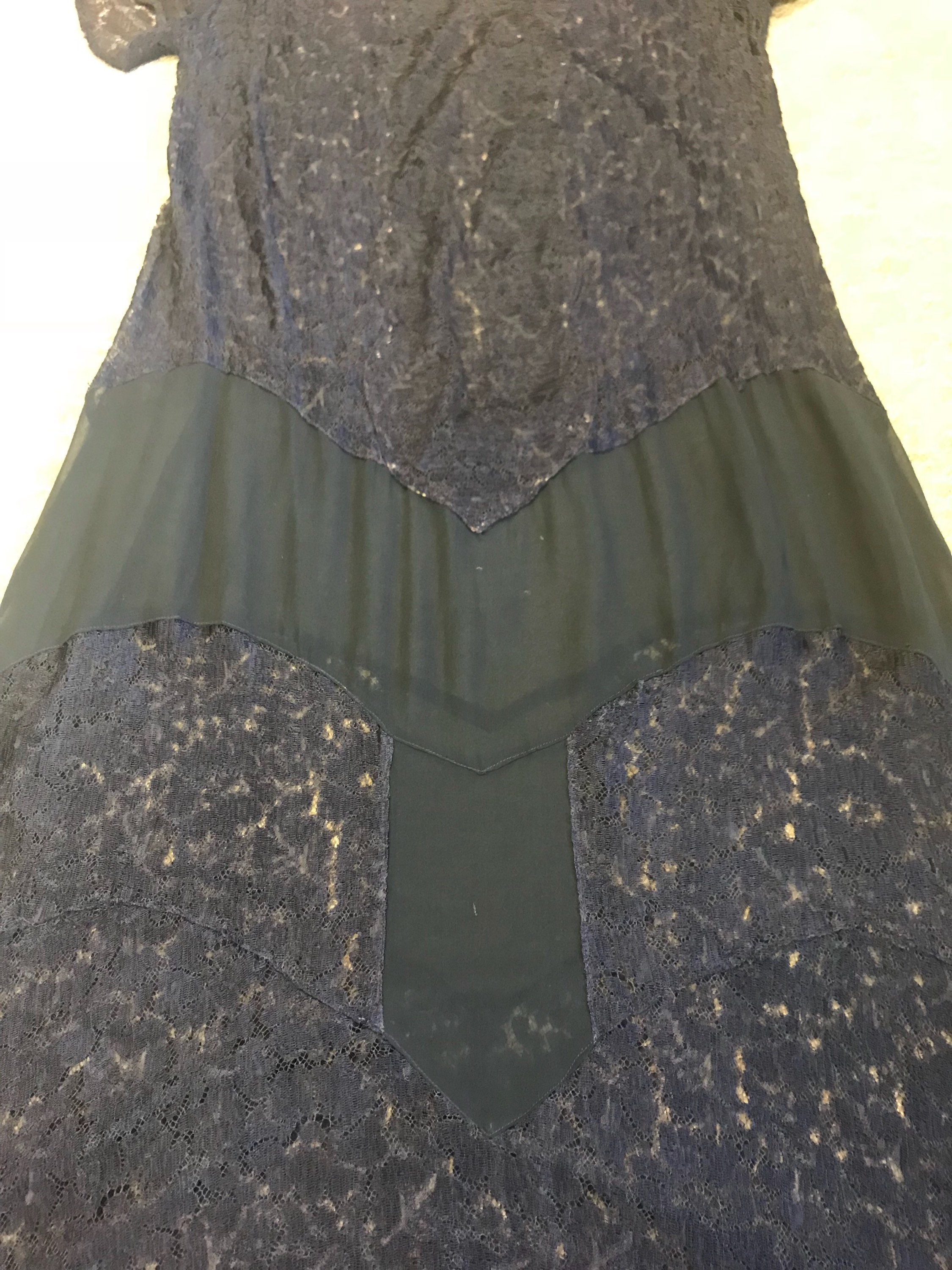Blue Lace 1910/ 1920's Full Length Gown Downton /goodwood - Etsy