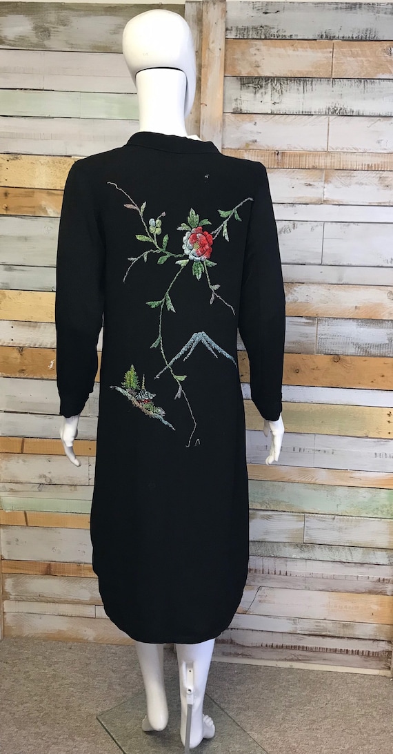 REDUCED - Wonderful 1920's/30's black embroidered