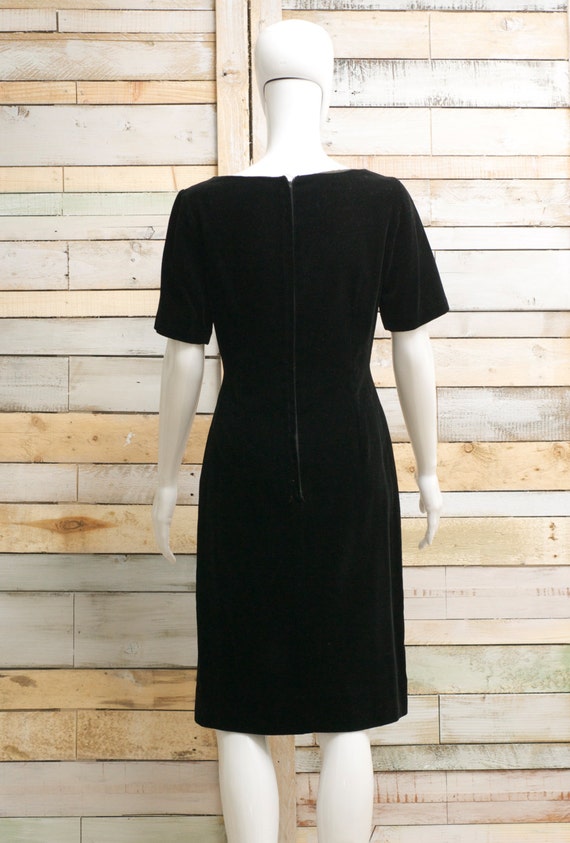black velvet shift dress