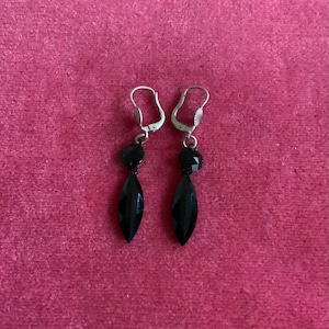 Victorian style black earrings