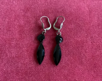Victorian style black earrings