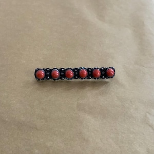 Grande Broche En Argent Et Corail - Occasion