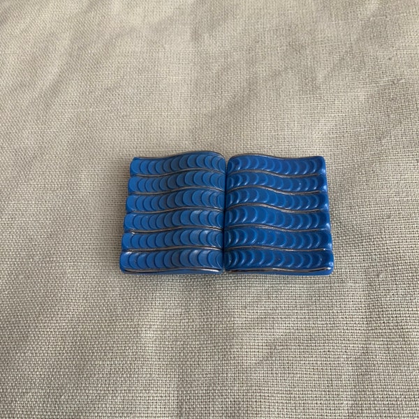 1930's blue "pâte de verre" belt buckle.