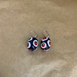 Blue Murano beads earrings.