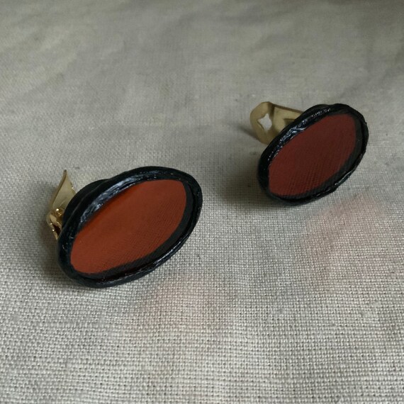 Vintage 70s Rhomboid Clip-on Earrings