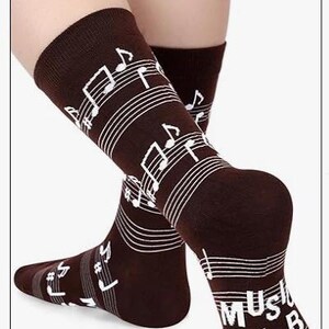 MUSIC SNOB Socks – Fun, Colorful Music Note - Instrument Design – Great Gift for Musicians & Music Teachers