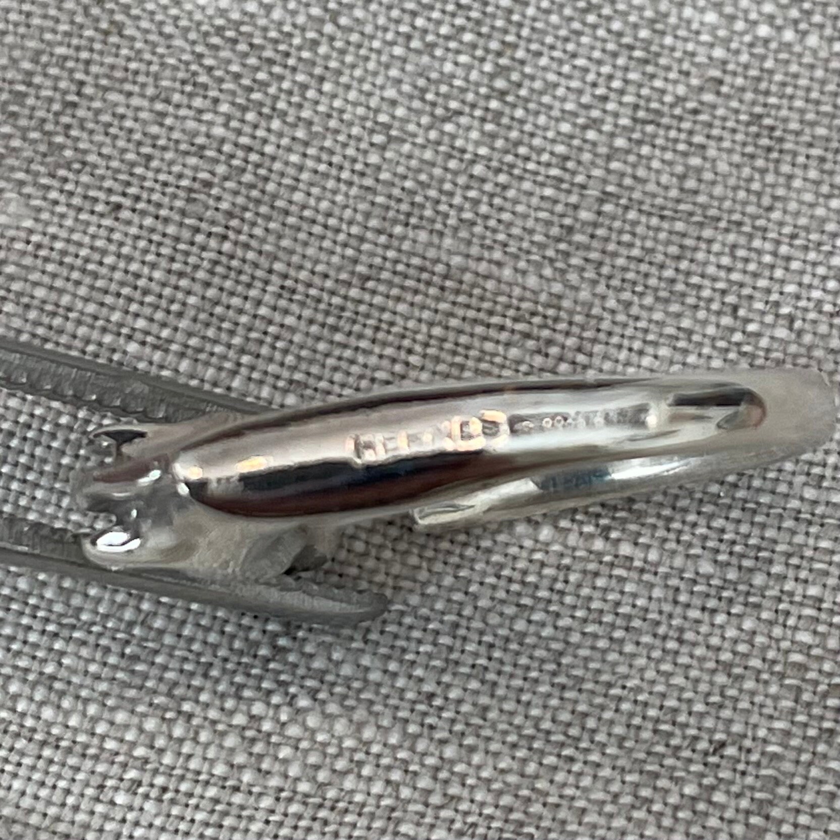 Hermes Cheval Horse Ring Size 6 Sterling Silver Open Band