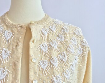 Vintage Beaded Cardigan Sweater