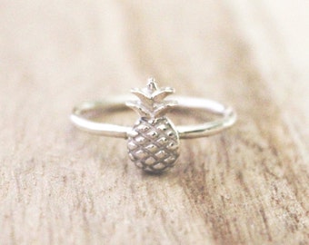 pineapple ring sterling rings silver pineapples tiny