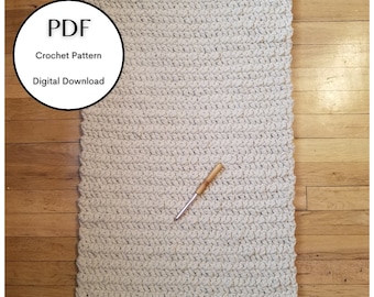 PATTERN, Crochet Bath Rug Pattern, Rug Pattern, Digital Download, PDF, Rug DIY, Simply Lush Bath Rug, Crochet Rug Pattern