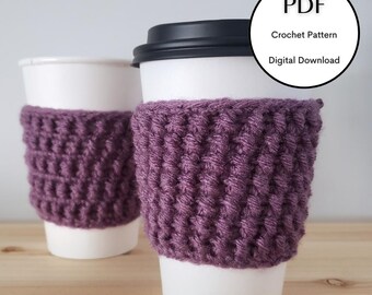 Bolster Stitch Crochet Cup Cozy Pattern (PDF Pattern)