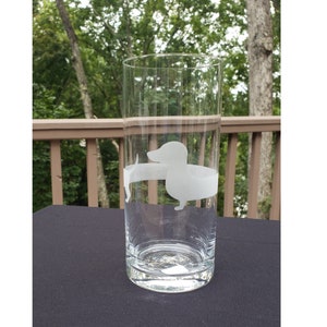 Glass Etched Dachshund Vase