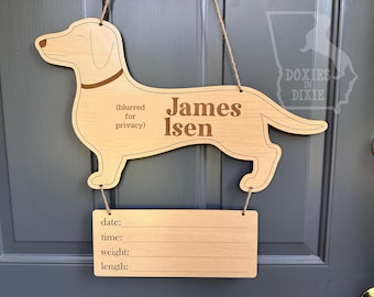 Krankenhaus Türschild Schild Aufhänger | Dackel, Doxie, Dackel, Dackel, Dackel, Dackel, Geschenk zur Geburt