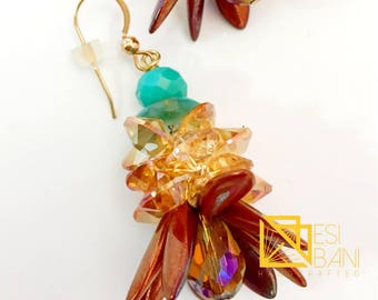 Iris Copper Flirty Sizzle Earrings