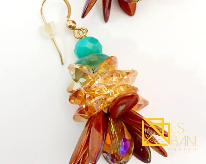 Iris Copper Flirty Sizzle Earrings