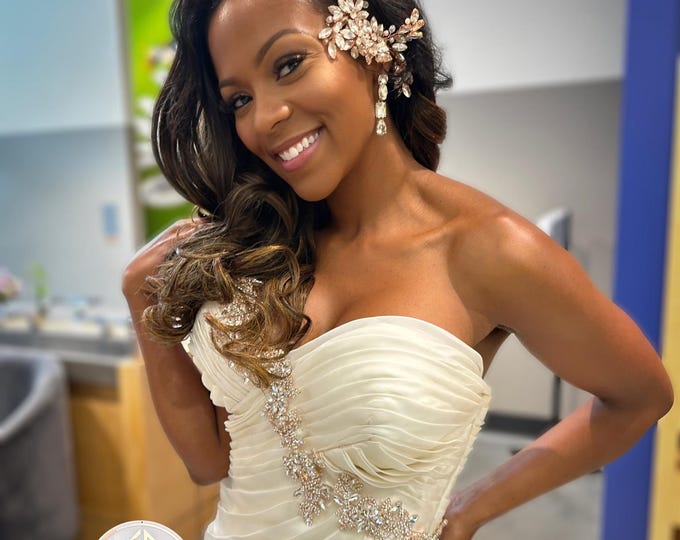 SILK SWAN Bridal Crystals Draped Mermaid Gown with detachable Silk train, Wedding Dress, 100% Pure Silk, SKU# WDMG1021