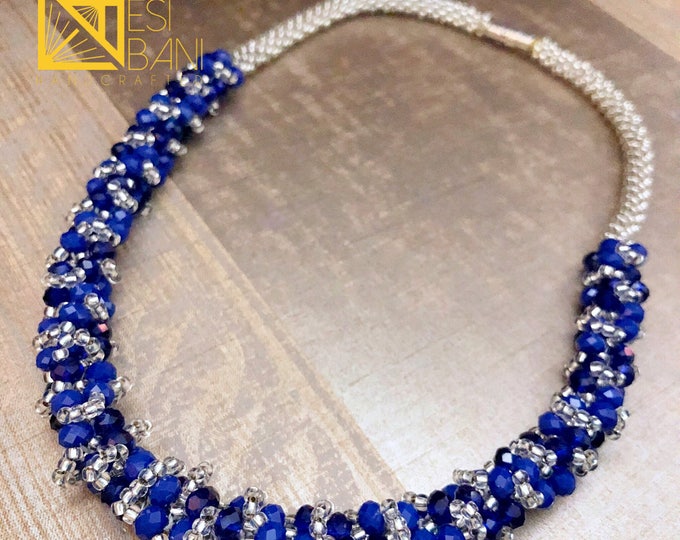 Blue ‘n Ice Beaded Necklace