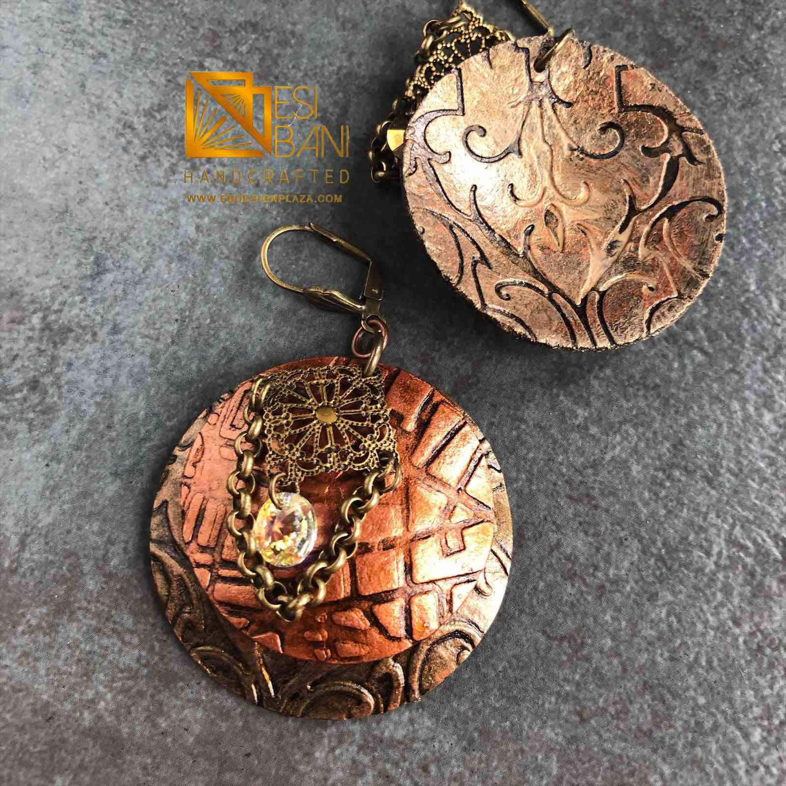 CITY, Jewelry, Gueniune Leather Earrings