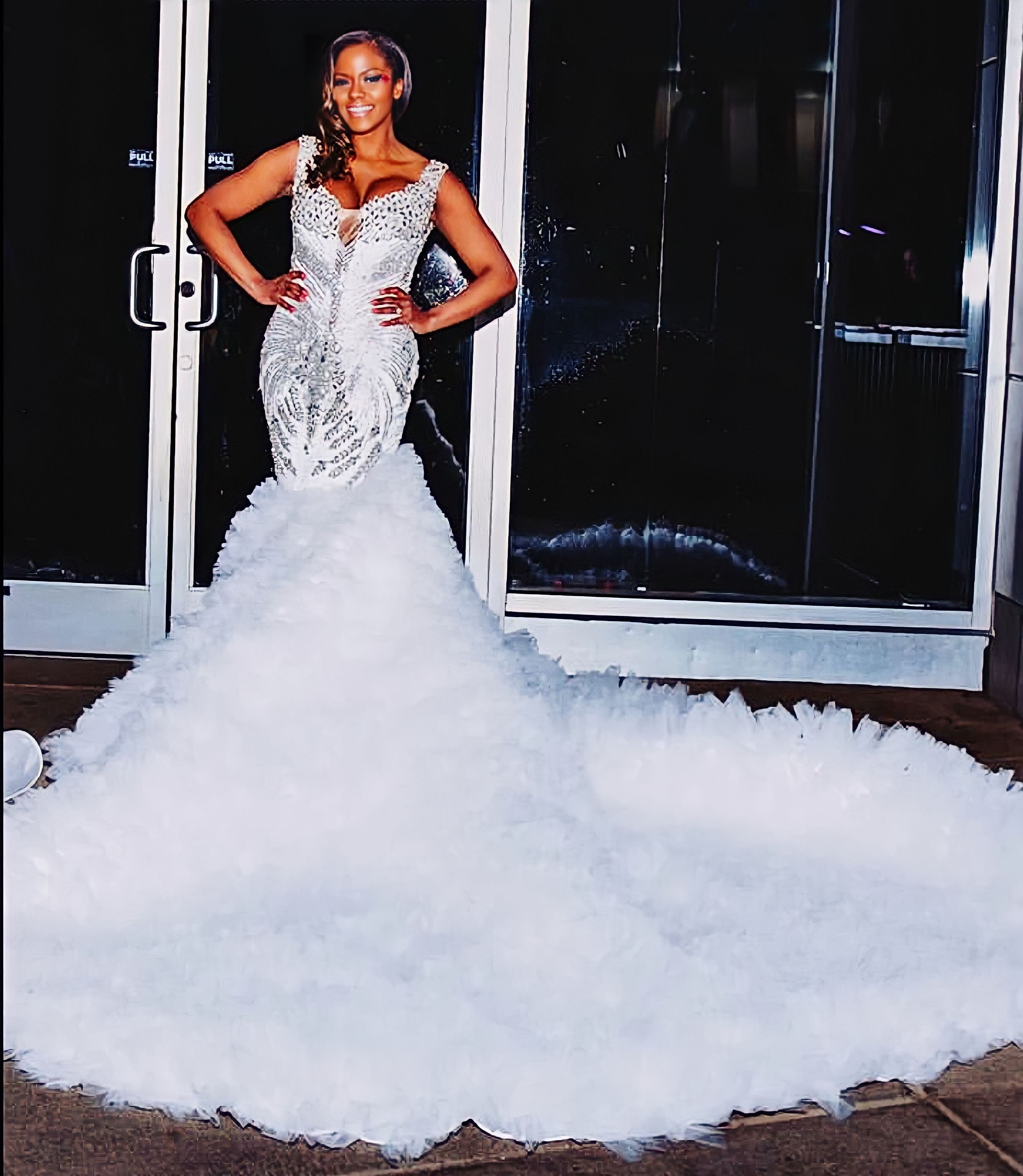 mermaid wedding dresses with bling