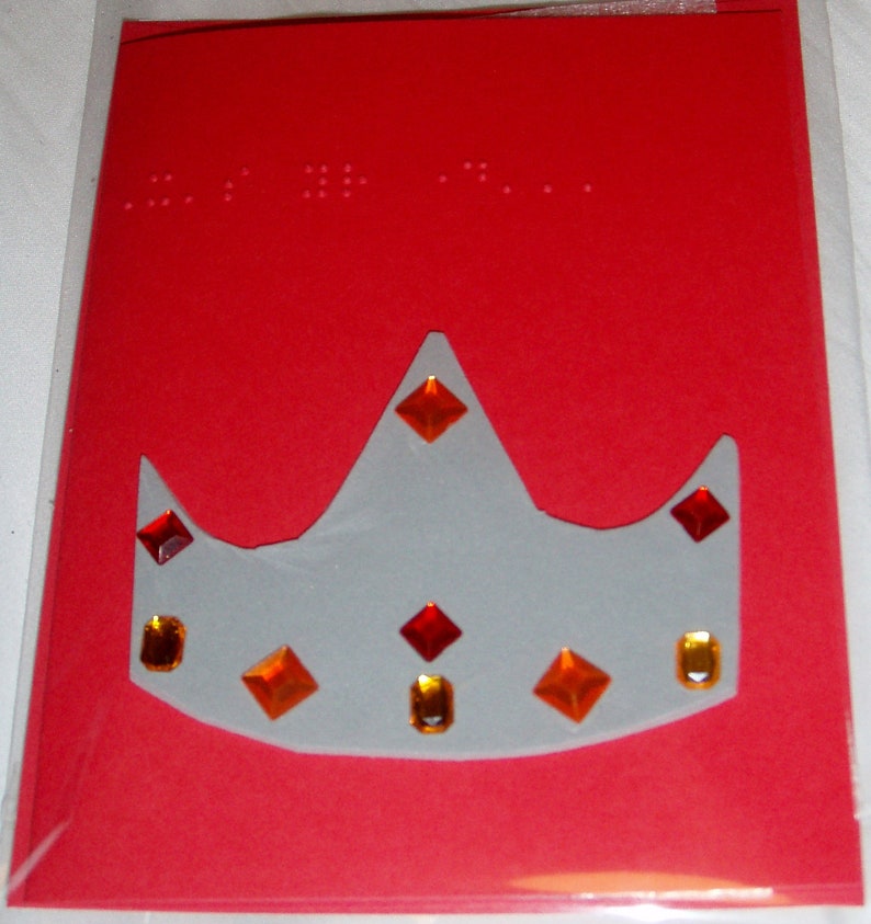 Braille Birthday Card Tactile Birthday Greeting Card With Etsy