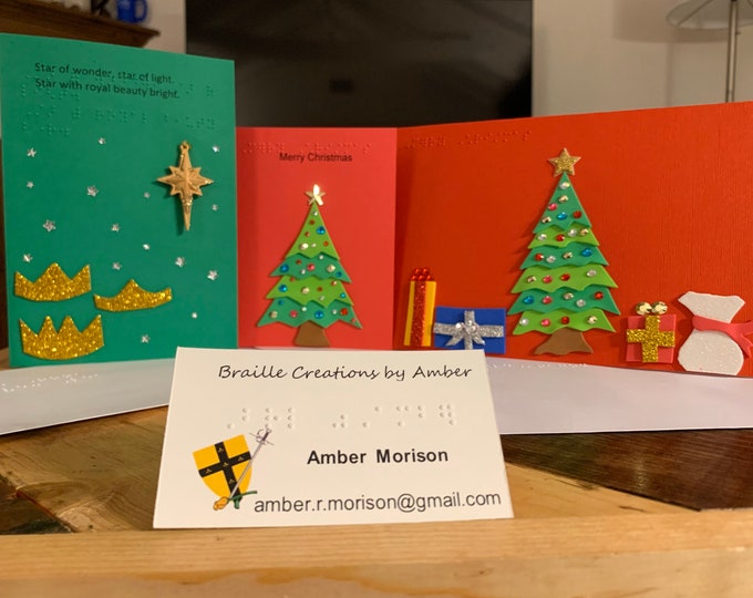 Custom Message Braille Greeting Card Tactile Greeting Card Etsy