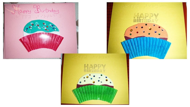 Braille Birthday Card Tactile Birthday Card With Foam Etsy