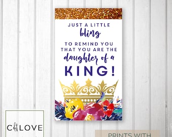 Girls camp handouts - Daughter of a King-   INSTANT download  / Young Women LDS quotes
