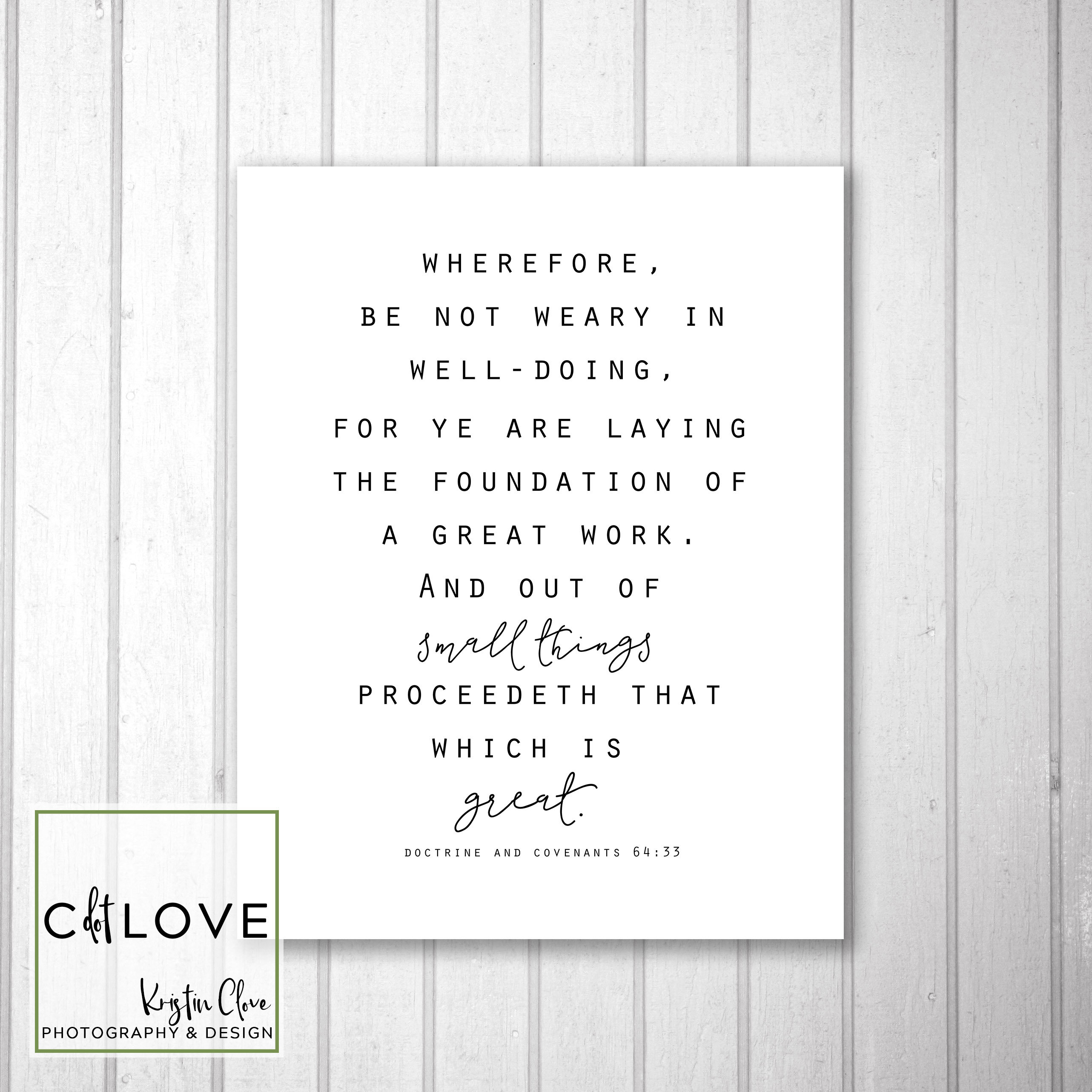 Be Not Weary D C 64 33 Instant Download 11x14 And 8x10 Size