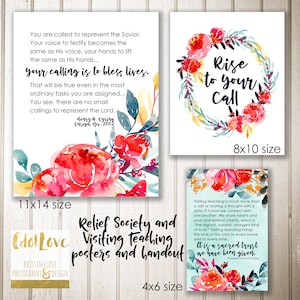 Visiting Teaching Handout set for Relief Society - INSTANT Downloads