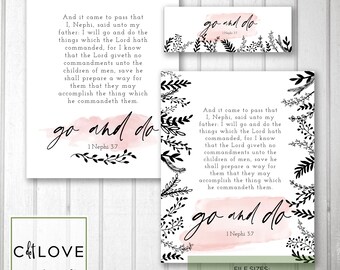 2020 LDS Youth Theme - I will go and do - All Sizes INSTANT DOWNLOAD -  1 Nephi 3:7