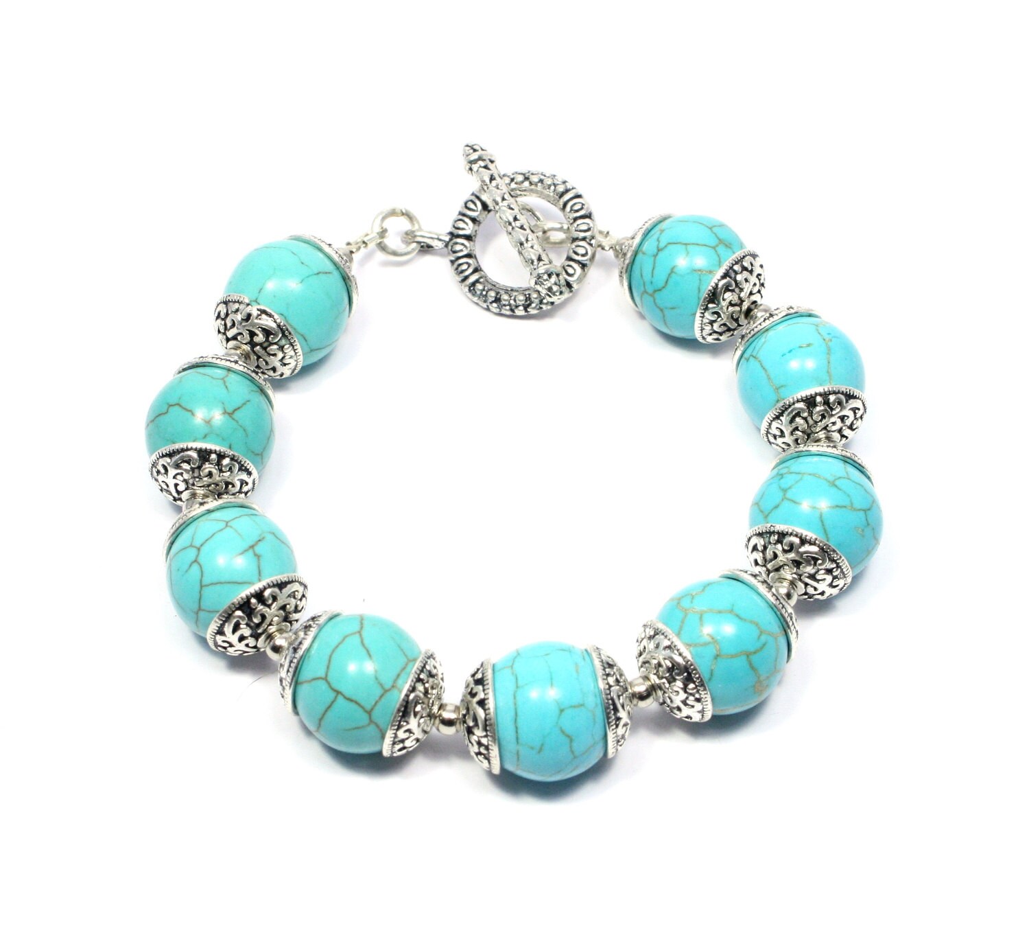 Turquoise Bracelet Turquoise Jewelry Turquoise Silver - Etsy