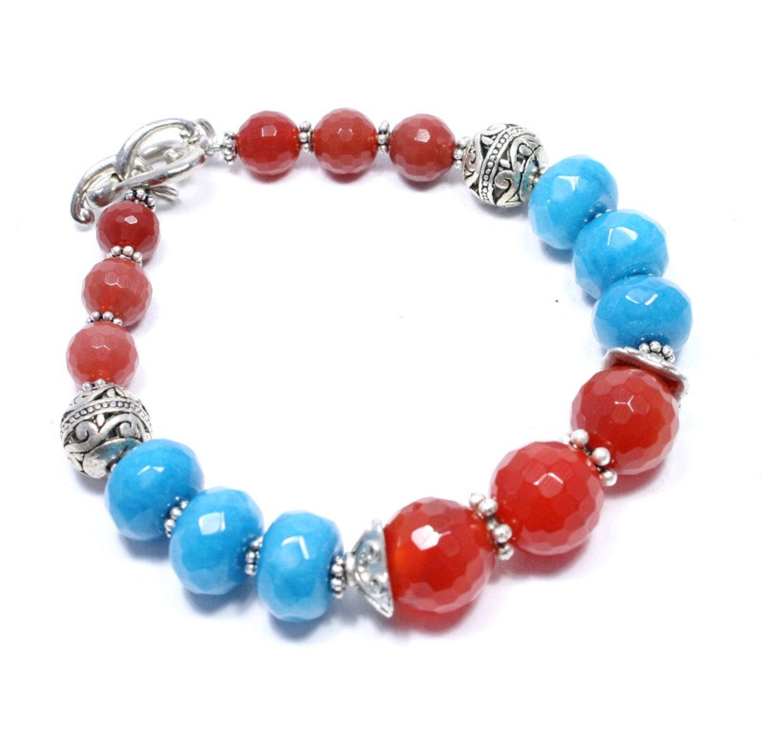Pulsera De Jade Rojo Natural Para Mujer - Brazalete De Cornalina, 63-64 Mm, Con Caja De Regalo, Joyería De Moda