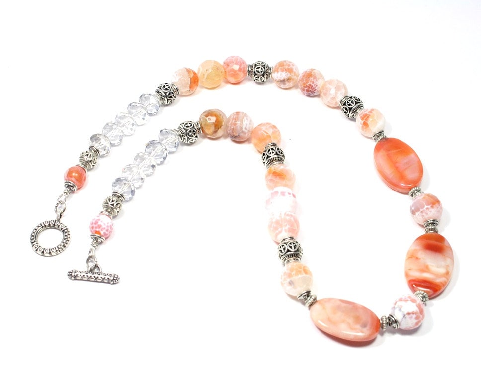 Natural Red Agate Peach Pendant Woman Beads Bracelets