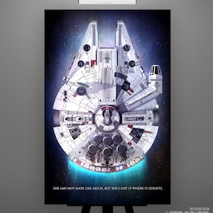 Star Wars Millennium Falcon Art Print by Herofied / Material options also include Metal, Canvas, & Acrylic / Ship Series / Han Solo