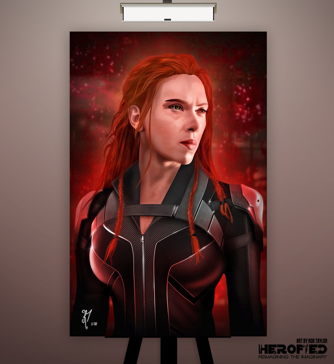 Black Widow Art Print by Herofied / Material Options Include - Etsy