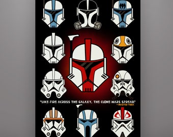 Star Wars Clone Trooper "Helmet Composite 5 of 7" / Clone Wars Micro Series Art Print by Herofied / Metal, Canvas, & Acrylic options