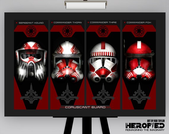 Star Wars Coruscant Guard Helmet Composite Art Etsy