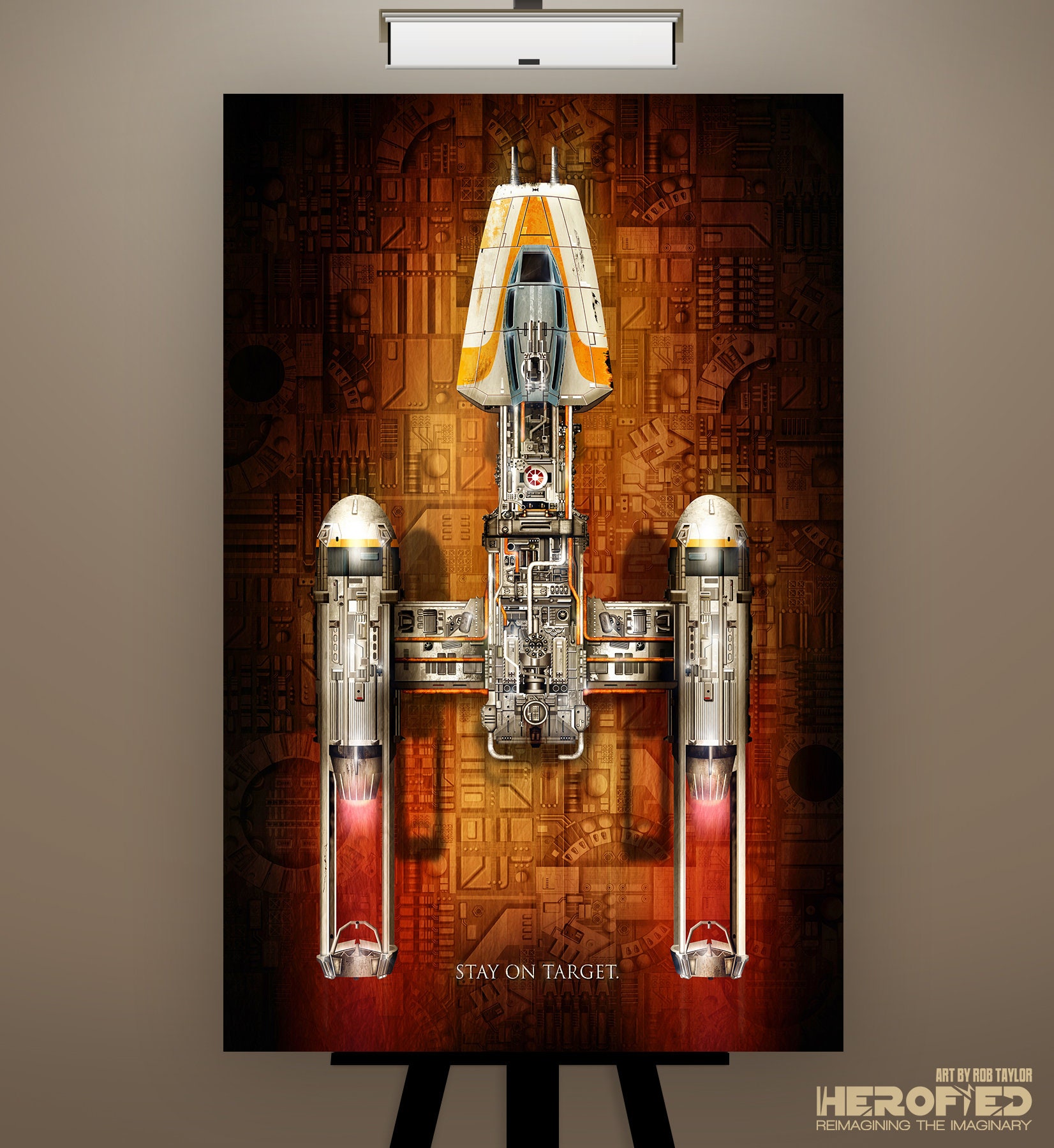 Star Wars Y-wing Art Print by Herofied / Material Options Also 