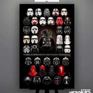 Star Wars Imperial Troopers "Helmet Composite 3 of 7" Art Print by Herofied / Darth Vader, Stormtroopers /  Metal, Canvas, & Acrylic options