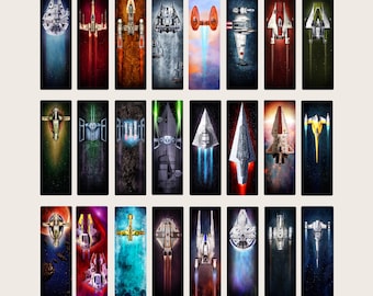 Metal Bookmarks Inspired by Star Wars Ships -- Choose Your Bookmark Designs! / Herofied Ship Series