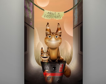 Star Wars Loth-Cat Art Print by Herofied / "Adopt a Loth-cat" / Rebels, Lothal, Lothcat / Metal, Canvas, & Acrylic options