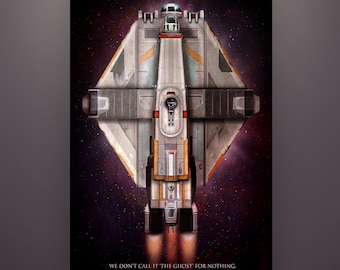 Star Wars Rebels "The Ghost" Art Print by Herofied / Material options also include Metal, Canvas, & Acrylic / Ship Series