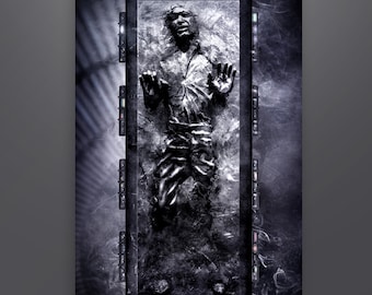 Star Wars Han Solo in Carbonite (Variant Color Edition) Art Print by Herofied / Material options also include Metal, Canvas