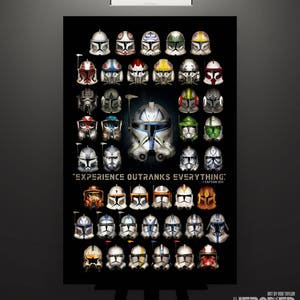 Star Wars Clone Trooper "Helmet Composite 2 of 7" / Clone Wars Art Print by Herofied / Captain Rex / Metal, Canvas, & Acrylic options