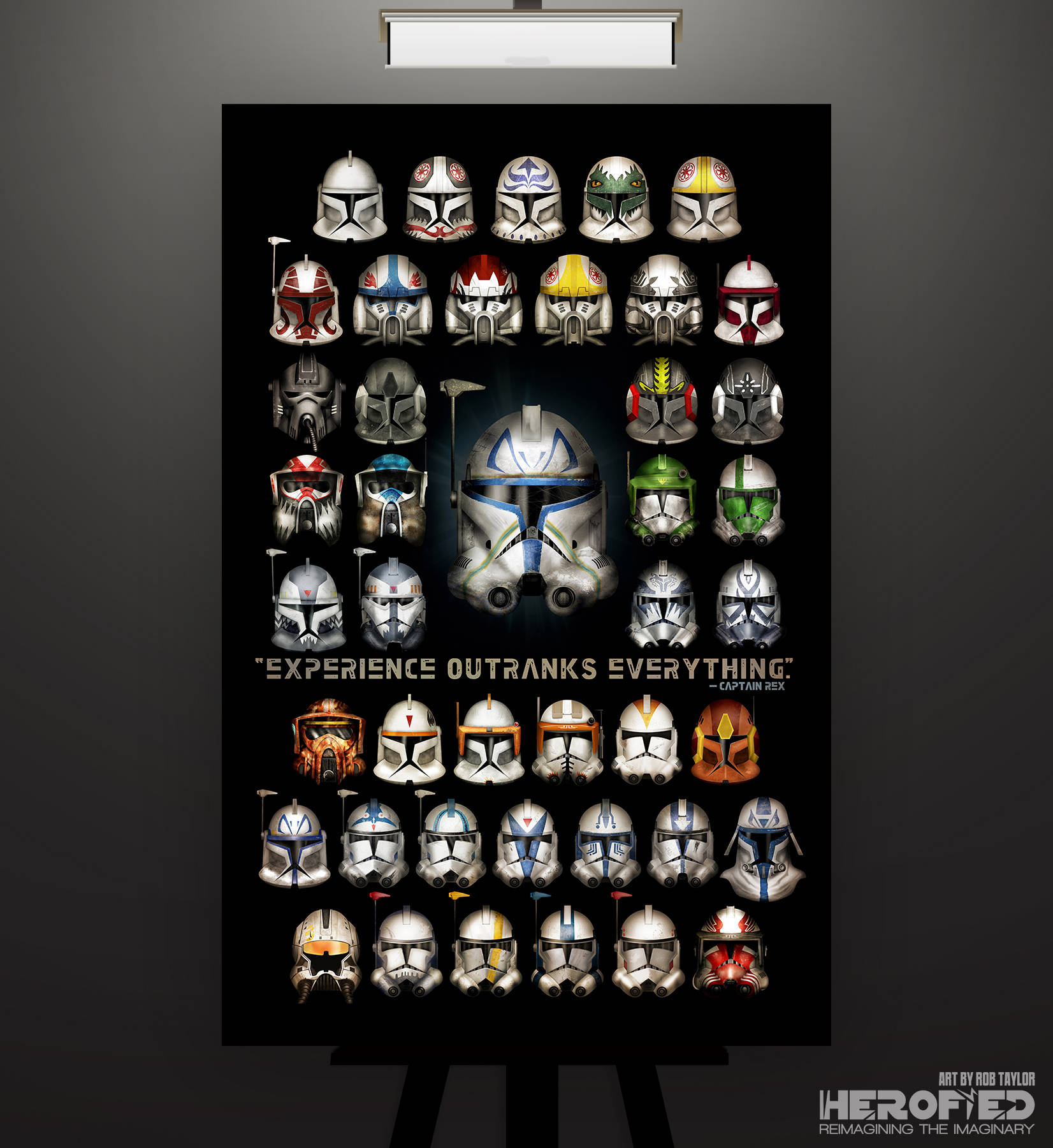 Star Wars Clone Helmet Drawings