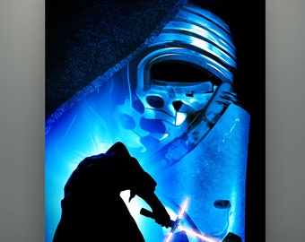 Star Wars "Kylo Ren: Starkiller" Art Print by Herofied / Blue Series, The Force Awakens / Metal, Canvas, & Acrylic options