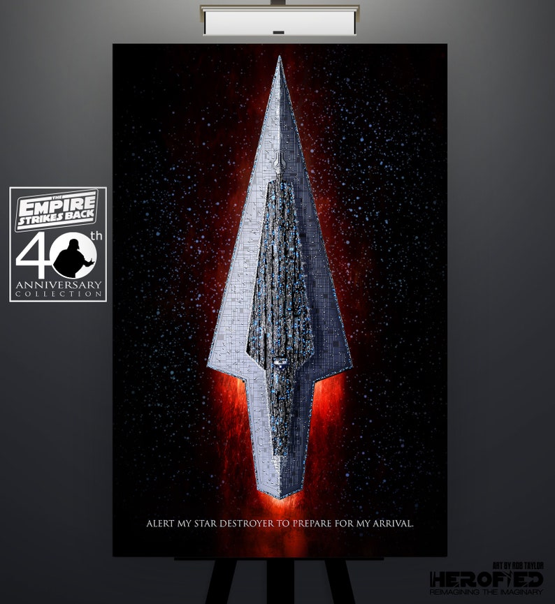 Star Wars Super Star Destroyer: Executor Art Print by Herofied / Material options also include Metal, Canvas, & Acrylic / Darth Vader image 1