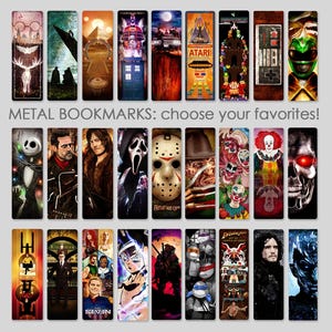 Metal Bookmarks  Choose Your Bookmark Designs! /  Iconic Pop Culture  Art by Herofied